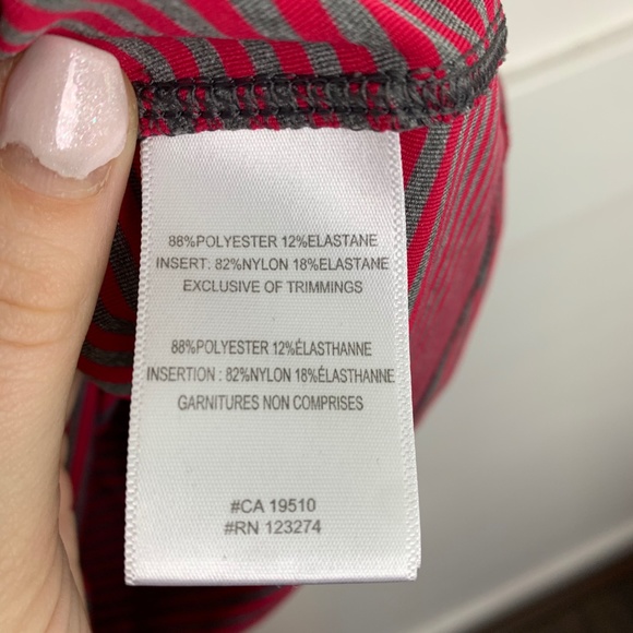 Lole Melon & Gray Striped Racerback Tank Top - Picture 5 of 7